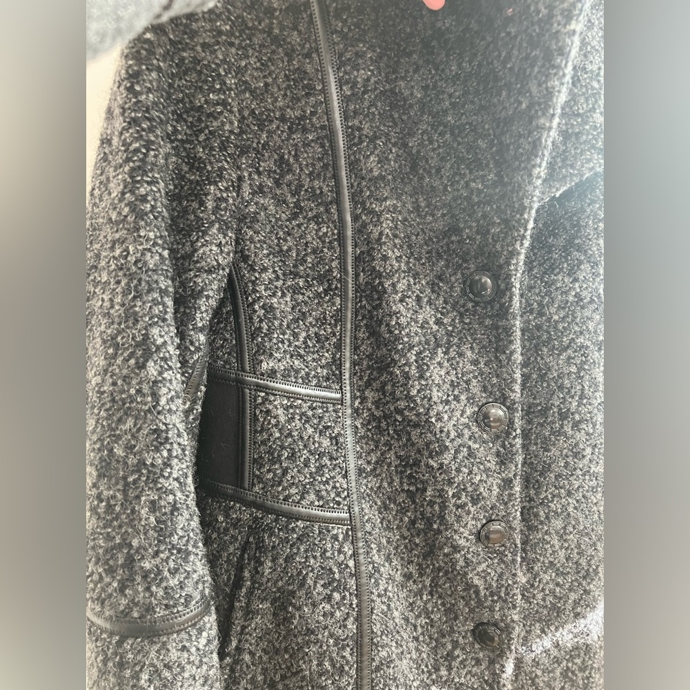 Vintage Novelti Wool Blend Grey Pea Coat 🧥 Size 16 / 18 XXL - Picture 11 of 17